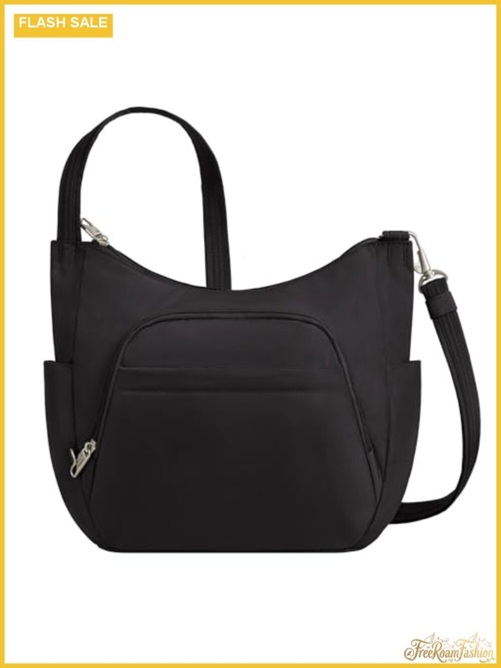 Anti-Theft Crossbody Bucket Bag RFID Locking Travel Purse